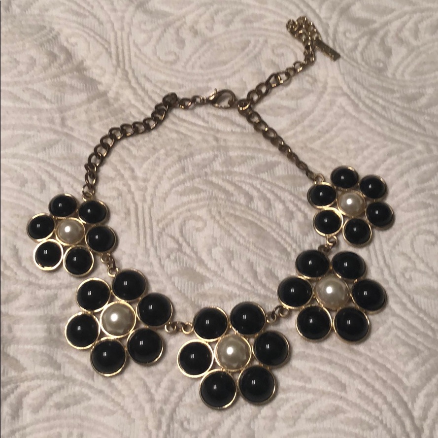 Black Flower Necklace